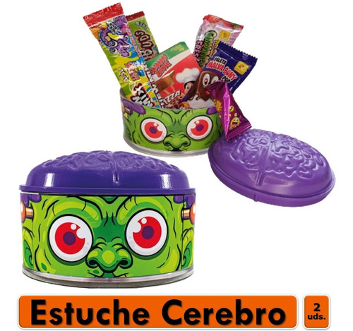 Estuche Cerebro Con Dulces Halloween 75gr X2 Uds