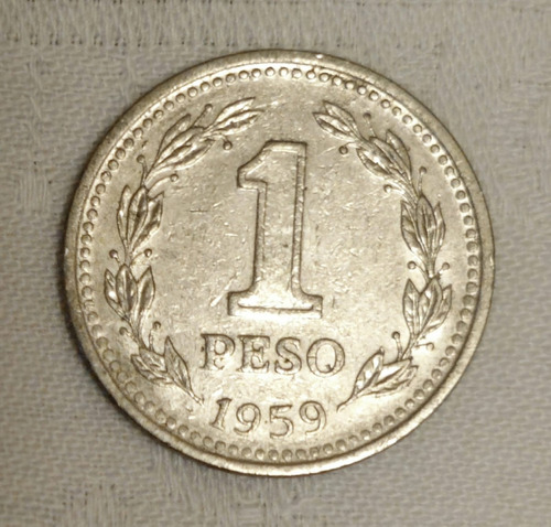 Pack De 5 Monedas Argentina De $1 Del Año 1959