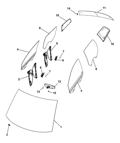 Imagen 2 de 4 de Parabrisas Mopar Original Dodge Journey 3.5l 2010