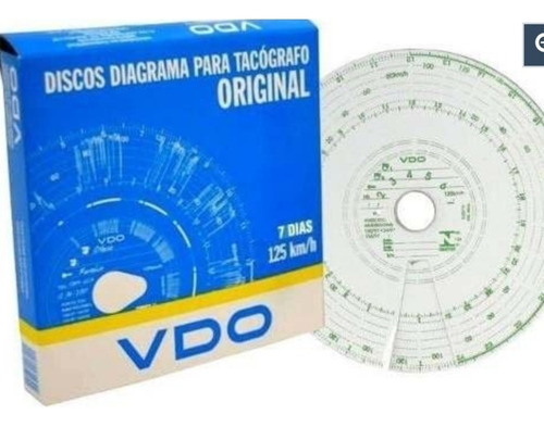 Disco Tacografo Semanal125 K X 10 Unid
