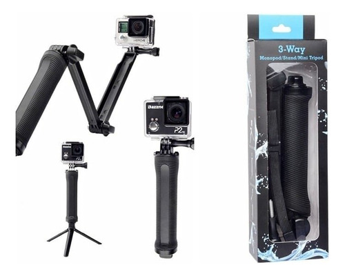 3 Way Soporte 3 En 1 Monopod Tripode Camaras Acuaticas Gopro