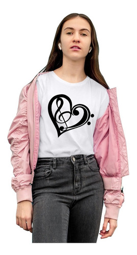 Playera En Oferta Blanca De Dama Musica Moda Alternativa