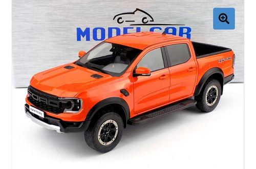 Ford Ranger Raptor 2023 Mcg, Escala 1/18. Naranja