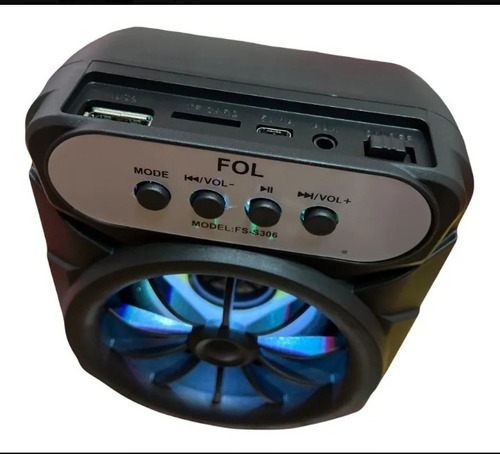 Bocina Fol Portátil Bluetooth,usb Y Luz Led Exterior 