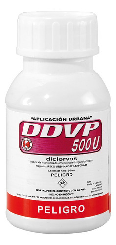 Veneno Insecticida Cucaracha Alacrán Polilla Ddvp 500u 240ml