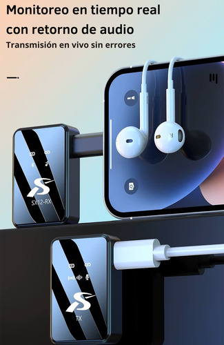 2 Micrófonos Lavalier Solapa Bluetooth Usb-c 3.5 Para iPhone