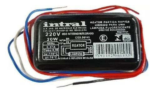 Reator 220v 20w 60hz 0,38a Intral