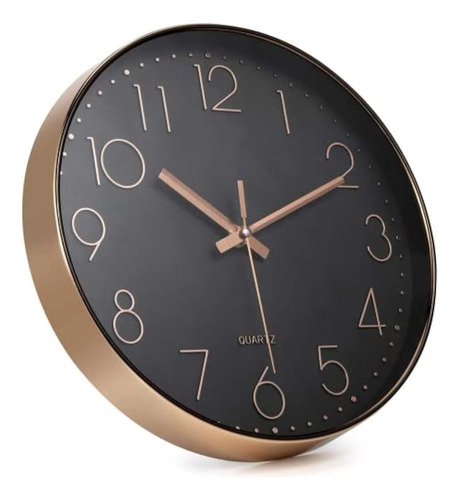 Qpeuim Wall Clock 12 Pulgadas Relojes De Pared A Pilas Grand