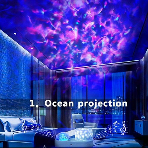 Luz Nocturna Led Ocean Wave Con Rotación De 360°