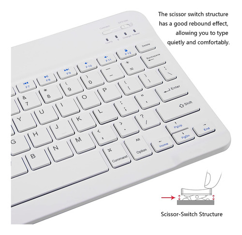 Teclado Inalambrico Español,recargable Bluetooth Wireless