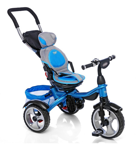 Triciclo Infantil Bebe Asiento Gira 360 Manija Canasto Bolso