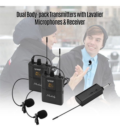 Muslady Uhf - Microfone Sem Fio Com Lapela