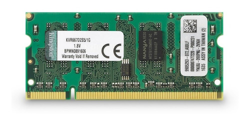 Memoria Kingston Ddr2 1gb Pc2-5300 667 Mhz 1.8v Para Laptop