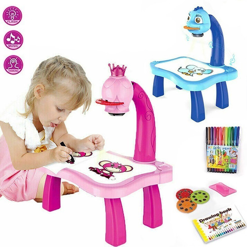 Niños Proyector Pintura Aprendizaje Dibujo Mesa De Música