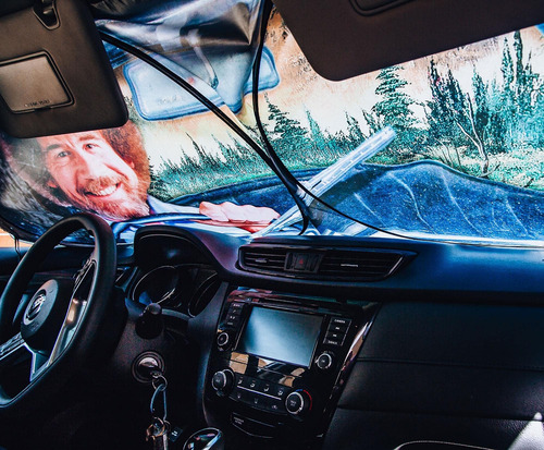 Parasol Para Parabrisas Delantero De Coche (bob Ross)