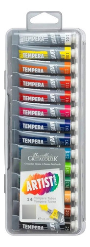 Tinta Tempera Artist Studio 14 Cores 7,5ml Cretacolor Cor Variadas