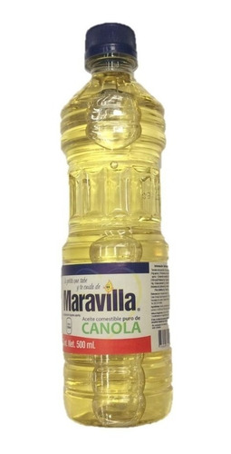 Imagen 3 de 3 de Aceite De Cocina 100% De Canola Marca Maravilla, 800 Ml Pza6
