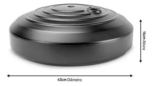 Base Resistente Para Wind Banner Bandeirante Cor Preto
