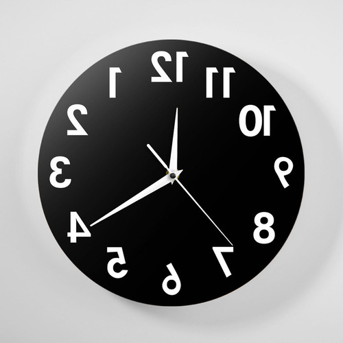 Reloj De Pared M Reverse Clock 5005 Para Sala De Estar, Deco