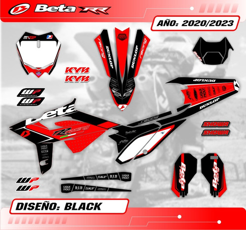 Kit Calcos - Grafica Beta Rr 2021/22/23 - Grueso Mate