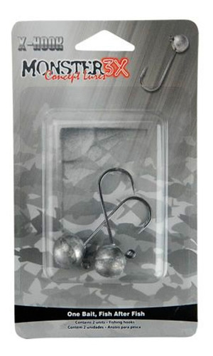 Jig Head 6/0 17g Monster 3x X-hook Cartela Com 2 Unidades