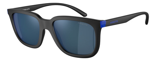 Óculos De Sol - Arnette - Plaka - An4306 275855 54 Armação Preto Fosco Haste Preto Fosco Lente Azul Desenho Quadrado