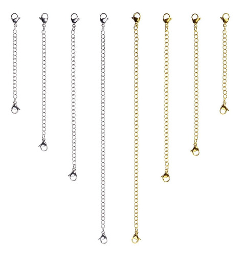 8 Piezas Acero Inoxidable Collar Pulsera Extensor Set 4 Dife