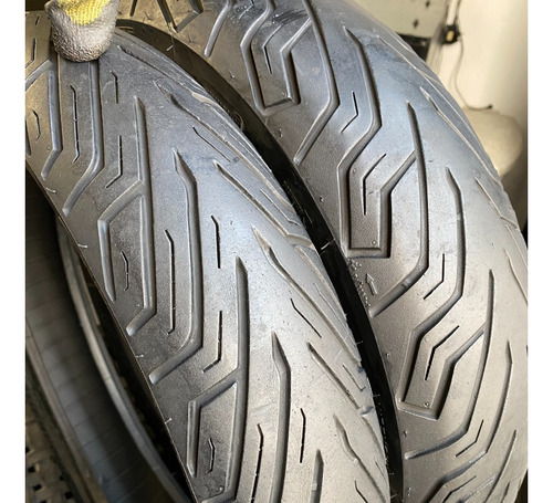 Par 110/70/16 E 130/70/16 Michelin City Grip Usado Riscado (Usado)