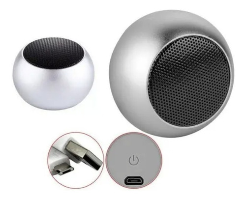 Imagem 1 de 8 de Caixinha Som Bluetooth Tws Metal Mini Speaker Amplificada 3w