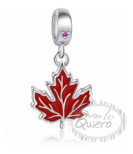 Charm 100% Plata 925 Canada Hoja Maple Dije Para Pandora