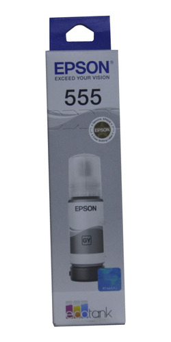 Botella De Tinta Epson T555 Gris T555520 Original 8160 8180