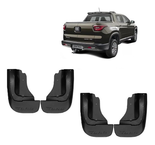 Kit Lameiro Apara Para Barro Flap - Fiat Toro - 4 Pçeas