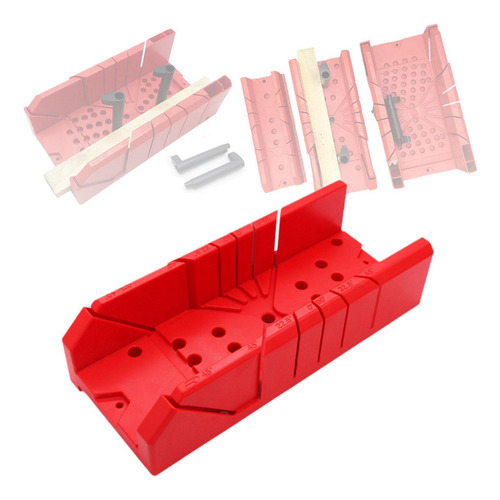 Woodworking Saw Mitre Box Herramienta 12 Pulgadas Rojo