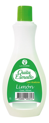 Quita Esmalte Con Acetona Limón 165ml - La Cooper