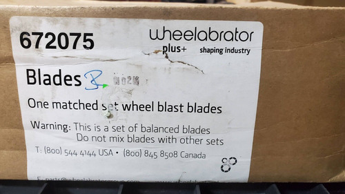 New Sealed Wheelabrator Plus 672075 Matched Set Balanced Yyh