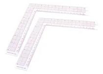 Comprar Hitefu 2 Reglas Cuadradas En L Para Coser, Regla De Plástico