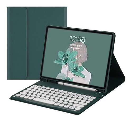 Funda+teclado Retro Para Galaxy Tab S6 Lite 10.4  Sm-p610