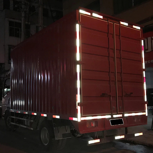 Imagen 7 de 10 de Cinta Reflectante Seguridad Rojo Blanco 45 Mts Dot C2 Legal