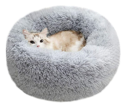 Cama Para Mascotas Perro Gato Antiestrés Felpa Talla M 50cm