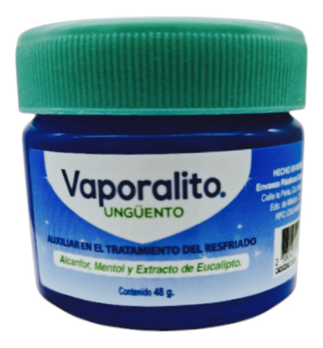 Vaporalito Ungüento Auxiliar En El Tratamiento Del Resfriado