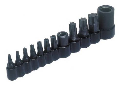 Juego De 10 Puntas Torx Tamper De T10 A T55 + Adapt  Lisle