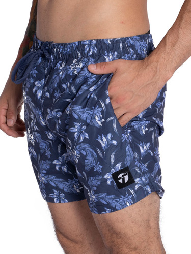 Short De Baño Topper Slim Hombre Moda Azul