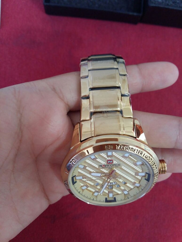 Naviforce Dourado Banho 18k