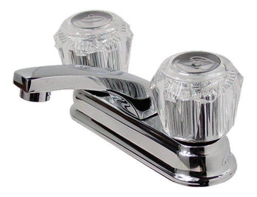 Llave Mezcladora Para Lavabo Cromo Rugo Hv 24-ql Color Gris