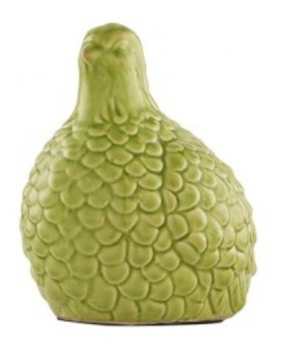 Codorniz Verde Figura Decorativa 19 Cm