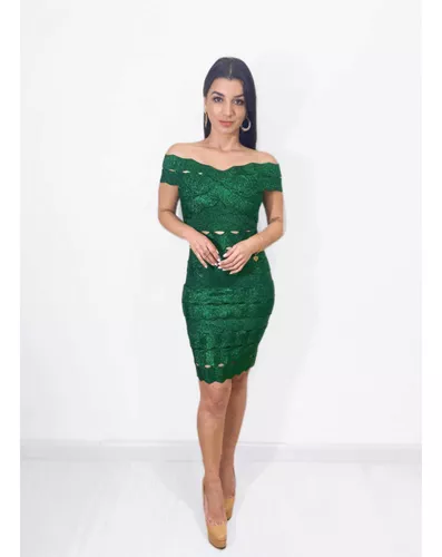 Vestido Bandagem Giovana Verde Lourex - Athina Bandagem