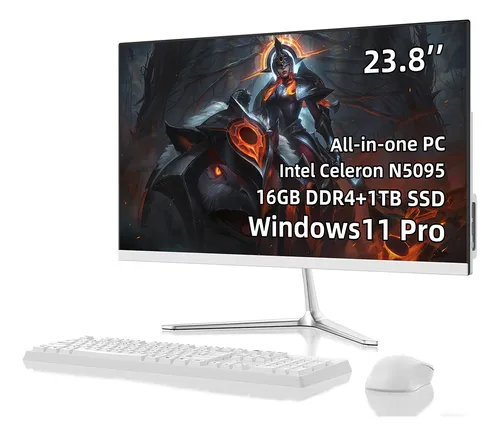 comprar Pc Todo En Uno 23.8 Windows11 Intel N5095 16gb Ddr4+1tb Ssd