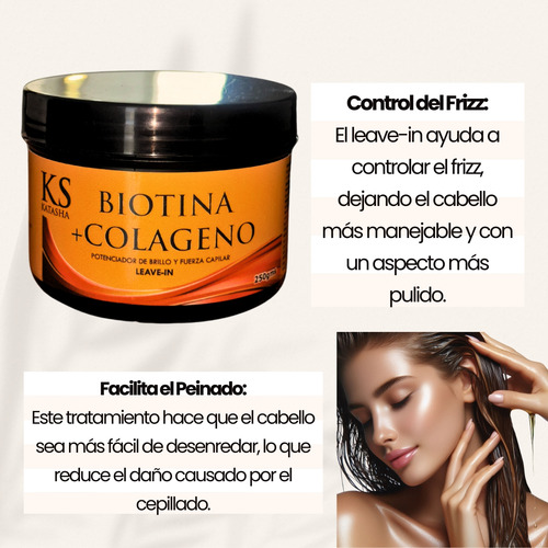 Tratamiento Capilar Colágeno + Biotina | Brillo Y Fuerza