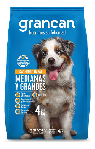 Croqueta Grancan Cachorro Para Razas Medianas Y Grandes 4 Kg