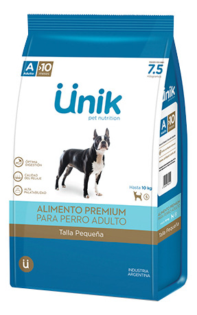 Unik Perro Adulto Razas Pequeñas X 7,5 Kg Envio Gratis